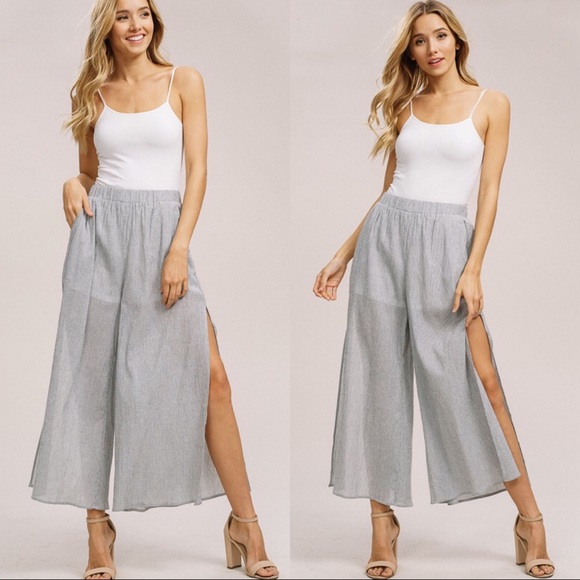 SUMMER CLEARANCE-FIRM‼️Rebecca Side Slit Trouser - Picture 2 of 4